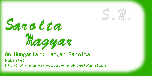 sarolta magyar business card